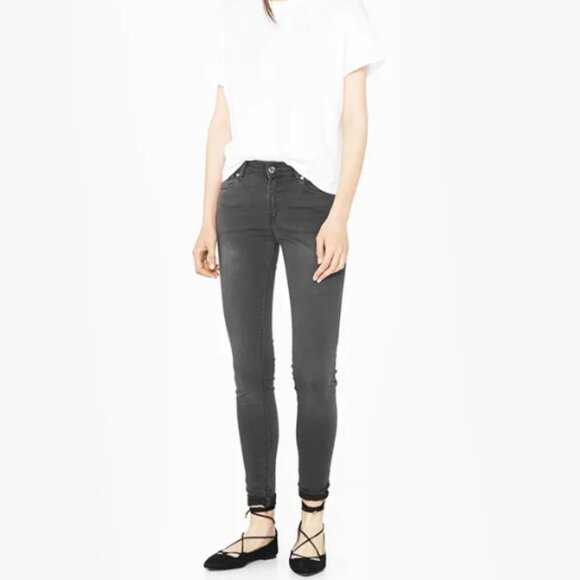 Liverpool Jeans The Crop High Rise Jeans Washed Out Black/Dark Gray SZ 8/29 - Picture 1 of 14